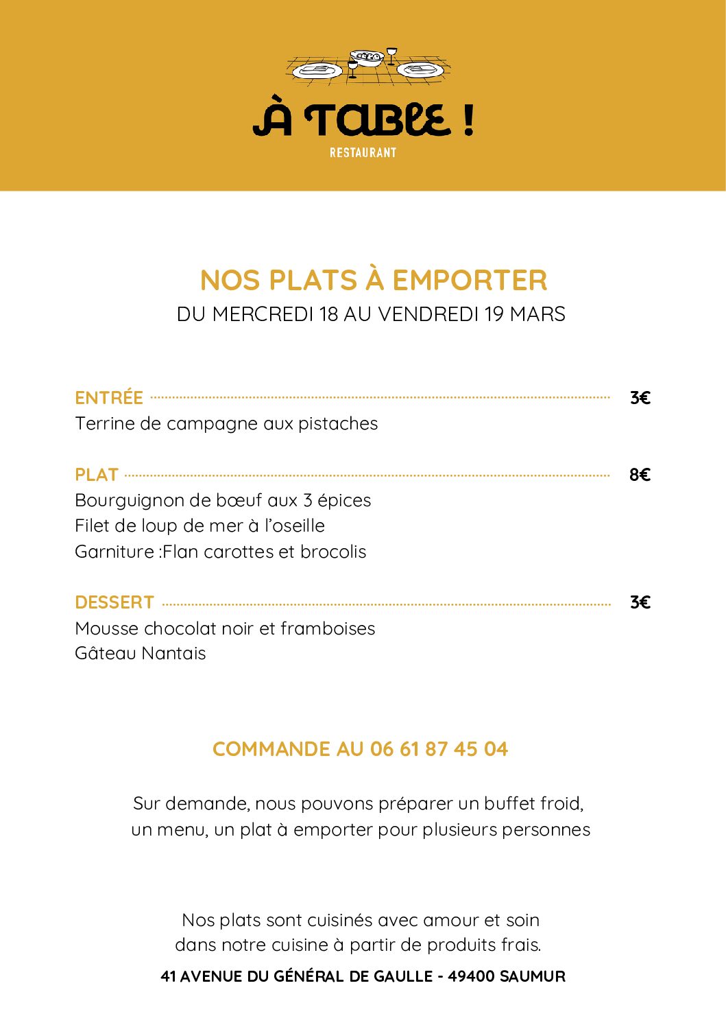 PLATS DU 18 AU 20 MARS Pdf